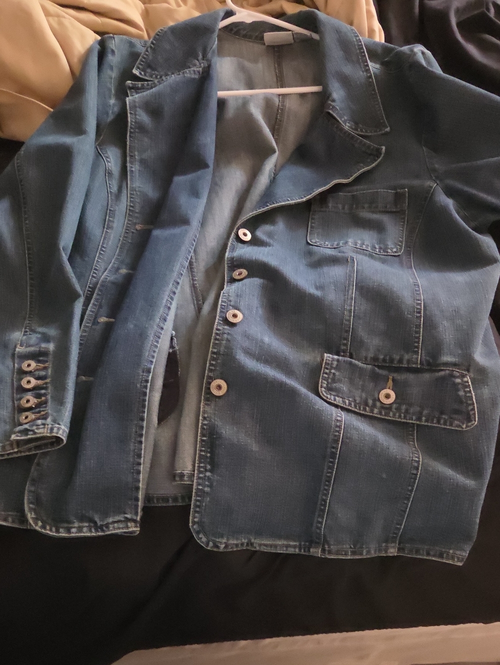 Classic Blue Women's Denim Jean Jacket Blazer